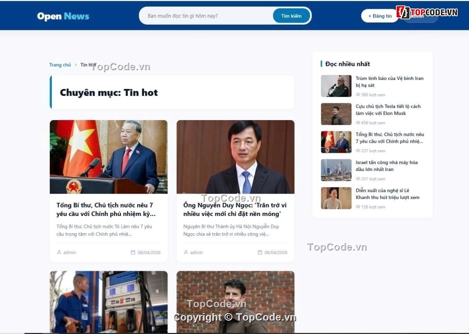 Đồ án,app tin tức,Đồ án website tin tức